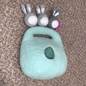 Lovevery Bunnies in a Felt Burrow